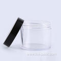 Empty Clear Plastic Cosmetic Jar With Lid
